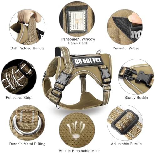 Tactical Service Dog Vest Harness and Leash Set - Image 5