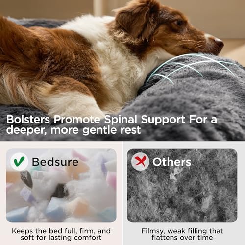 Bedsure SupportMax® Calming Dog Bed Medium Size Dog Washable Pet Bed - Image 3