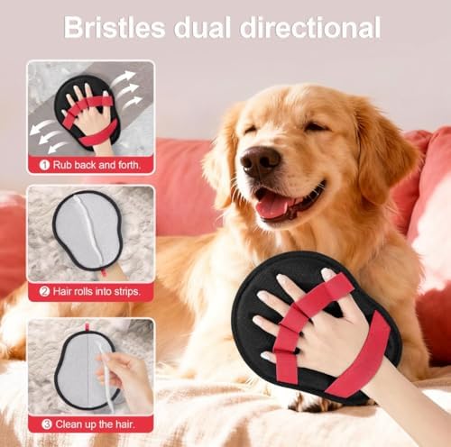 Pet Hair Remover Glove for Dogs & Cats – Reusable Lint and Fur Cleaning Mitt - Image 3