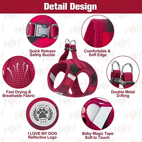BEAUTYZOO Dog Harness Medium Sized and Leash Set, No Pull Pet Vest - Image 3