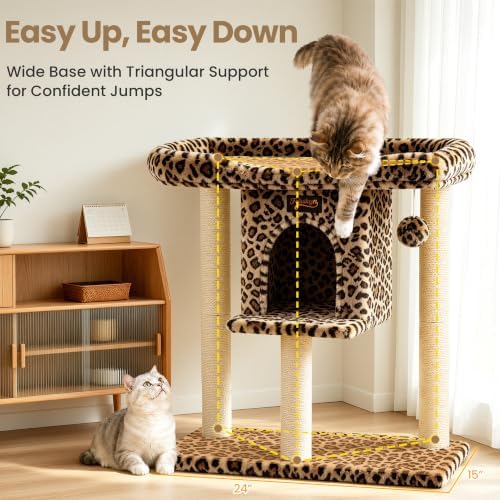 Cat Tree Tower Scratching Post for Indoor Large Adult Cats - Image 6