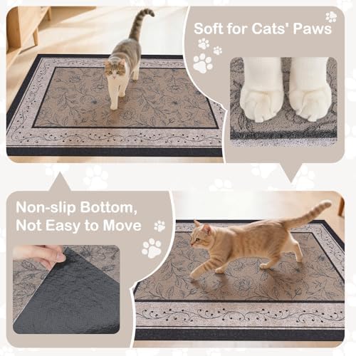 33"x22" Cat Litter Mat Waterproof Non-Slip Litter Trapping Pad - Image 4
