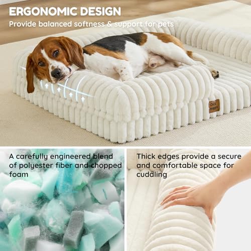 ChiXnuggle Faux Fur Orthopedic Dog Bolster Bed, Waterproof Washable Cover - Image 2