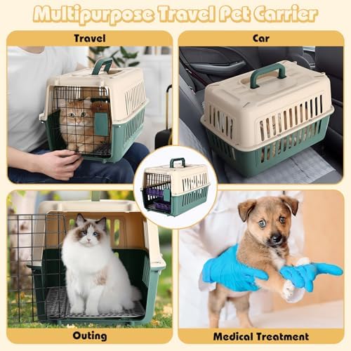 2 Set Hard Plastic Pet Carrier Breathable Dog Cat - Image 7