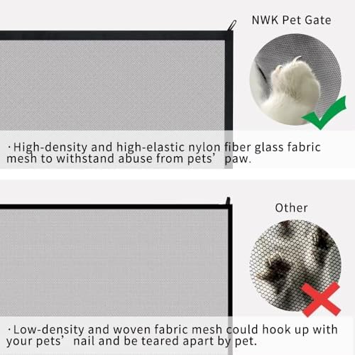 NWK Dog Gate for Stairs and Doorways 43''X30'' Fits 36 to 40 Inch Opening - Image 5