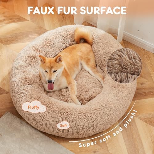 NEWBULIG 30.7x30.7 Inch Donut Dog Bed - Image 3