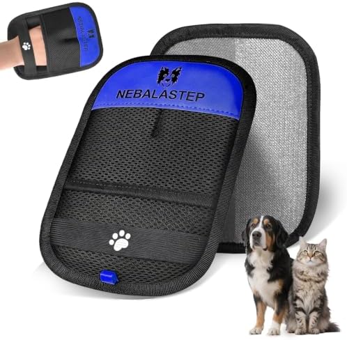 Pet Hair Remover Gloves Brush for Dogs & Cats, Electrostatic Reusable Pet Hair by NEBALASTEP