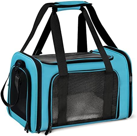 Henkelion Pet Carrier for Small Medium Cats Puppies up to 15 Lbs, Airline by Henkelion