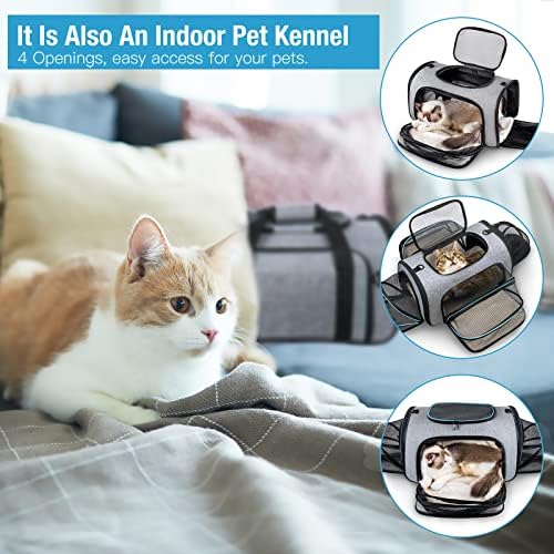 Siivton Pet Carrier Airline Approved, 4 Sides Expandable Cat Carrier Bag - Image 4