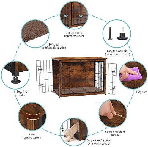 DWANTON 43.3" XXL Dog Crate Furniture - Image 4
