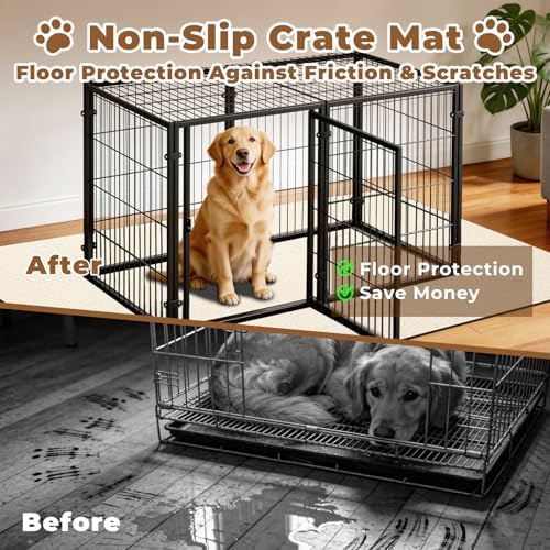 Dog Crate Mat, 24 in X 36 in Dog Playpen Mat Kennel Mat - Image 3
