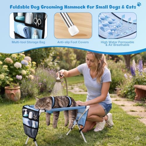 Foldable Pet Grooming Table Hammock, Suitable - Image 4