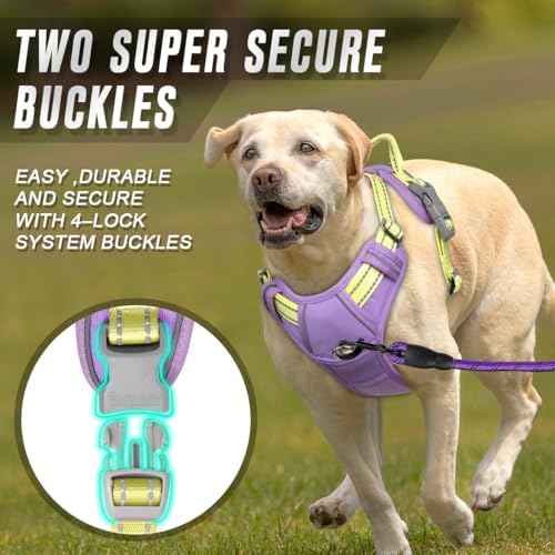 BARKBAY Dog Harness No Pull for Large Dogs Front Back Clips, Dog Vest - Image 4