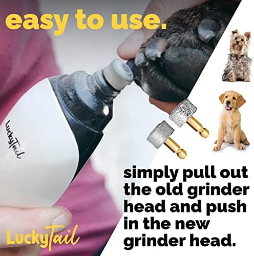 LUCKY TAIL - Dog Nail Grinder - Hard & Soft Replacement Heads - Small & Large - Image 6