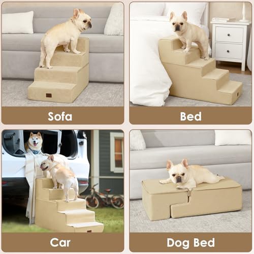 EHEYCIGA Dog Stairs for Bed 18" H, Dog 4-Steps for High Bed - Image 7