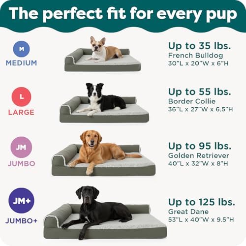 FurHaven Orthopedic Dog Bed for Large Dogs, L-Shaped Chaise Mattress, Egg Crate - Image 6