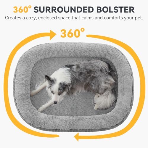 JOEJOY Orthopedic Dog Bed for Extra Large Dogs, XXL Egg-Crate Memory Foam Pet - Image 3