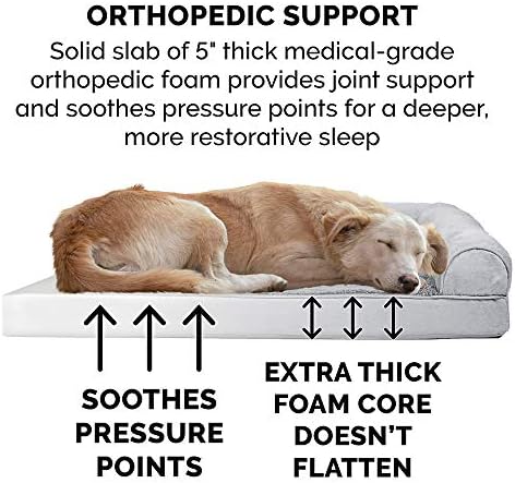 Furhaven Orthopedic Dog Bed for Large Dogs w/ Removable Bolsters & Washable - Image 5