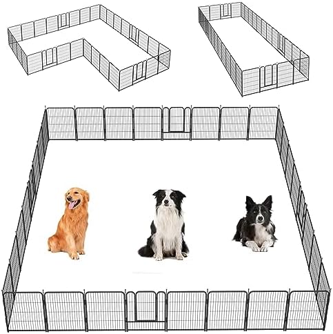 Dog Playpen, 32/40/45 Inch Height in Heavy Duty, Folding Indoor Outdoor by BestForYourPets
