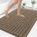 Smiry Bathroom Rugs 50X30, Extra Soft Rubber Backing Chenille Bath Mats by Smiry
