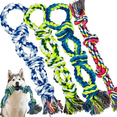 Rocfish Dog Rope Toys for Aggressive Chewers, Nearly Indestructible Tug of War by Unknown