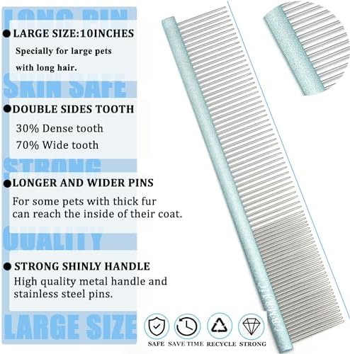 10inches Large Dog Metal Grooming Combs - Image 4