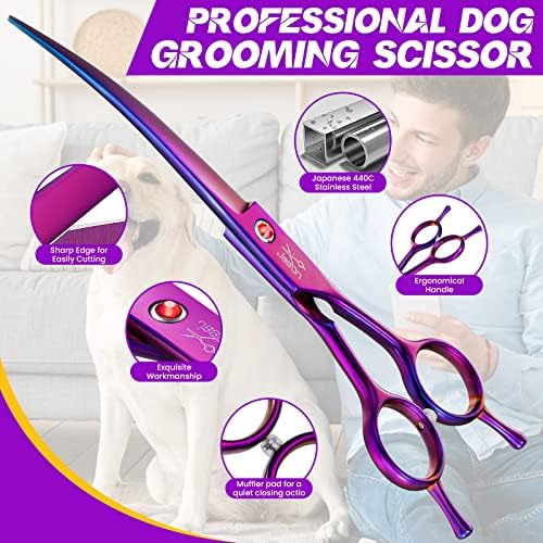 JASON Curved Dog Grooming Scissors - Image 5