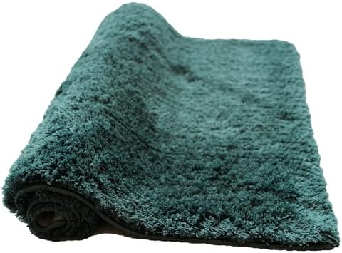CozeCube 24"x16" Hunter Green Non Slip Microfiber Bathroom Rug Washable by CozeCube