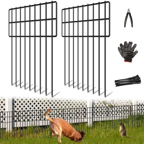 10 Panels Garden Fencing Animal Barrier, 17in X 10.8ft Dog Dig Fence Barrier by NANYEZH