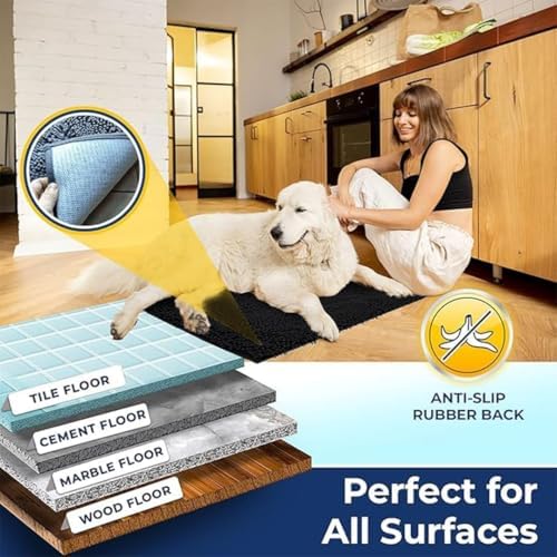 Muddy Mat® | Chenille Bathroom Rugs Quick Dry Microfiber Mats Non Slip Washable - Image 5