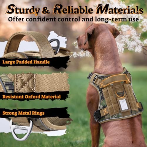 rabbitgoo Tactical Dog Harness Medium Sized, No Pull Service Pet Vest - Image 5