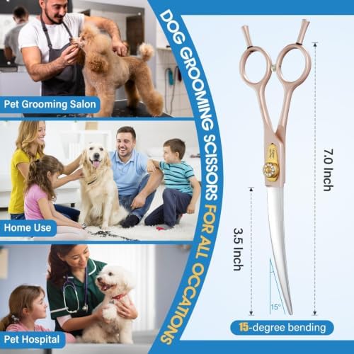 JASON Curved Dog Grooming Scissors - Image 5
