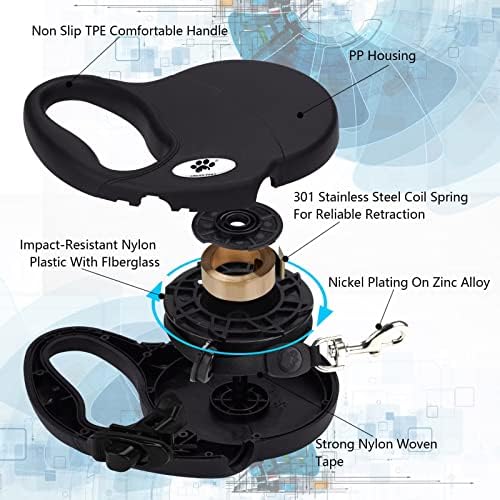 16ft Retractable Dog Leash for Medium Breed Dogs up to 44 lbs - Image 4