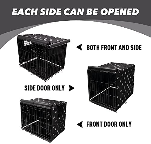 Pet Prime Dog Crate Cover Indoor/Outdoor Durable Windproof 600D Oxford Fabric - Image 4