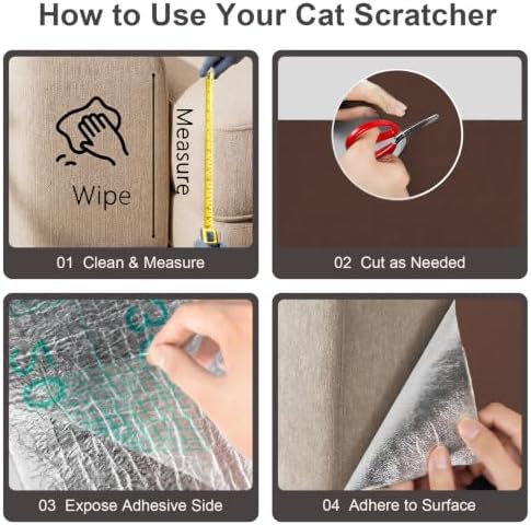 Small Cat Scratcher, 23.6x11.8 Cat Scratch Furniture Protector - Image 5