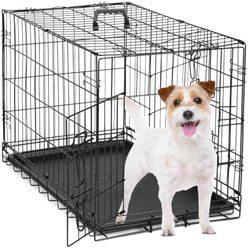 Sweetcrispy Dog Crate 30 Inch, Small Dog Cage, Foldable Puppy Pet Kennel by Sweetcrispy