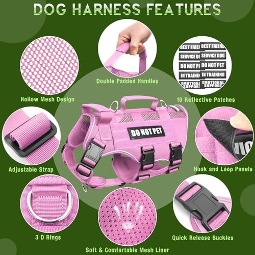 WINSEE Tactical Molle Vest Mesh Dog Harness - Image 4