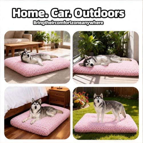 Dog Bed Large Size, Plush Washable Pet Bed Mat, Dog Crate Bed 41"x27" - Image 5