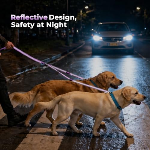 Double Leash for Two Dogs, No Tangle Bungee Dog Leash - Image 6