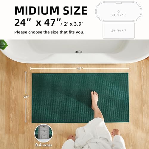 TYUU Bathroom Rugs Non Slip Washable, Super Absorbent Thin Bath Mat Quick Dry - Image 2