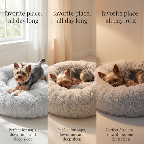 nononfish Soft Donut Dog Bed, Cozy Calming Pet Bed - Image 6
