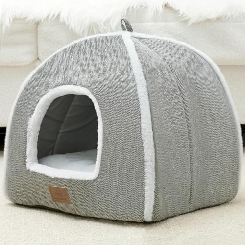 Cat Beds for Indoor Cats-Cat Bed Cave House Tent for Kittens and Small Pets - Image 2