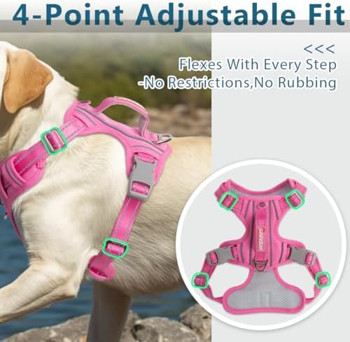 BARKBAY No Pull Dog Harness for Large Dogs, ID Tag Holder Dog Vest - Image 6
