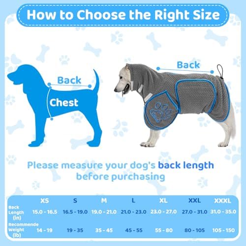 SlowTon Dog Bathrobe Drying Coat – Super Absorbent Fast Drying - Image 2
