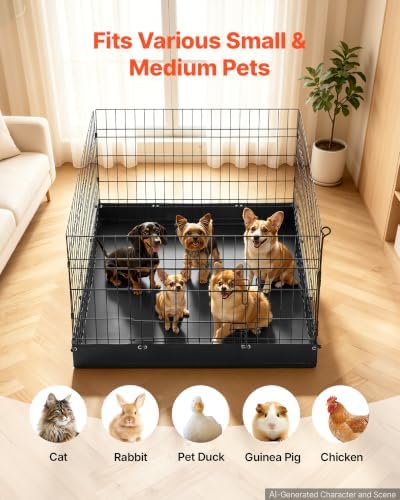 VEVOR Dog Playpen, 24 Inch 4-Panel Metal Puppy Pen - Image 5