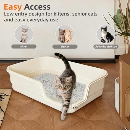 Extra Large Litter Box with Low Entry, Jumbo Cat Litter Box - Image 2