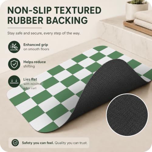 Natural Diatomaceous Earth Bath Mat, Ultra Thin Quick Dry Floor Rug - Image 5
