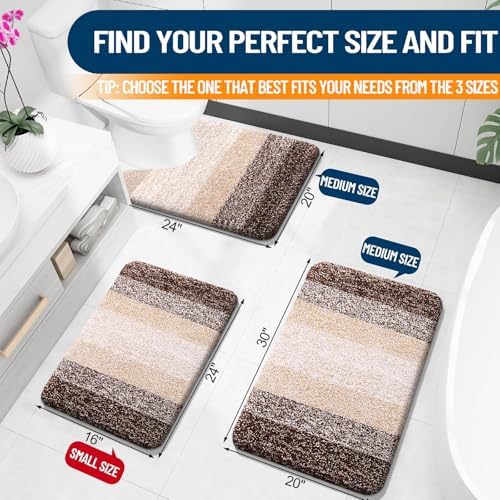 OLANLY Bathroom Runner Rug 70x20, Extra Soft Absorbent Microfiber Bath Rugs - Image 2