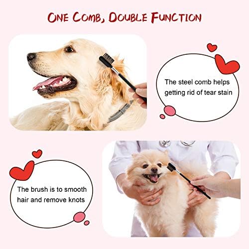 GUBCUB Pets Grooming Comb Kit for Small Dogs Puppies For Tear Stain Remover - Image 3