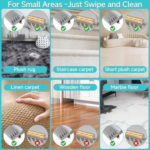 Carpet Rake for Pet Hair Removal Tool, Reusable Pet Hair Remover Broom - Image 5